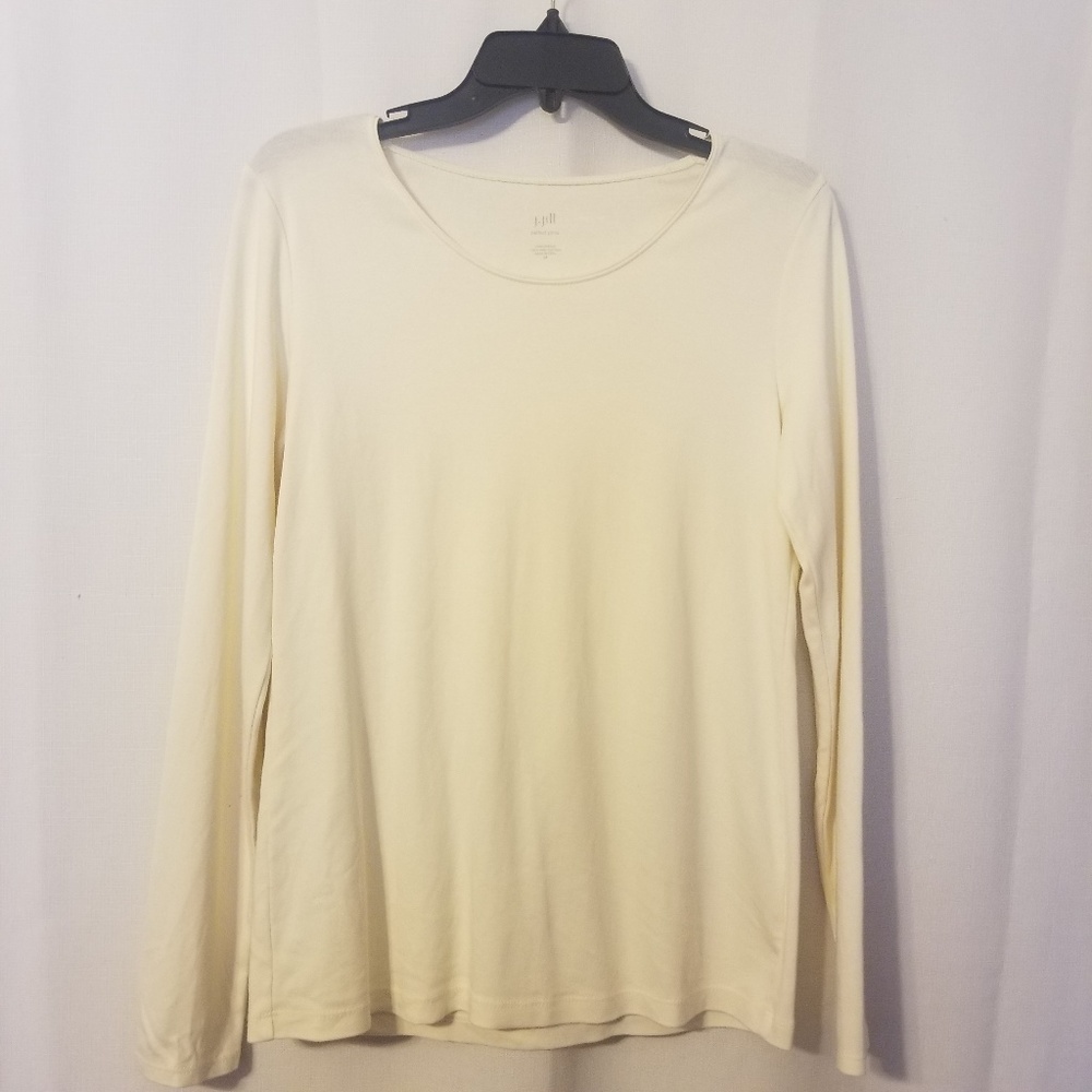 J JILL WOMAN CREAM IVORY OFF WHITE TOP SHIRT